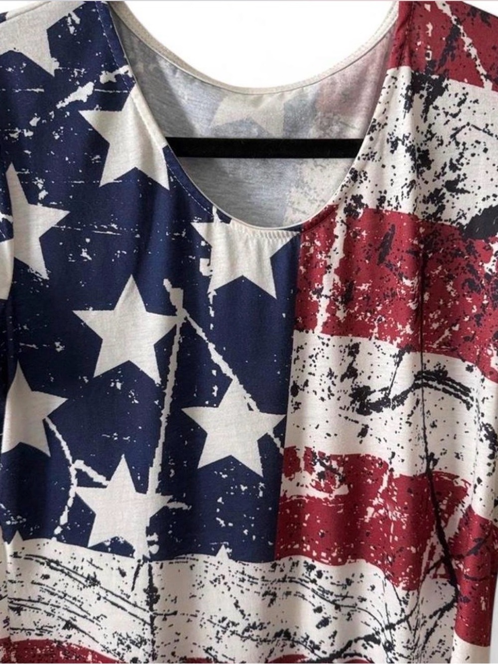 Source Unknown Red, White & Blue American Flag Midi Dress - Picture 2 of 3